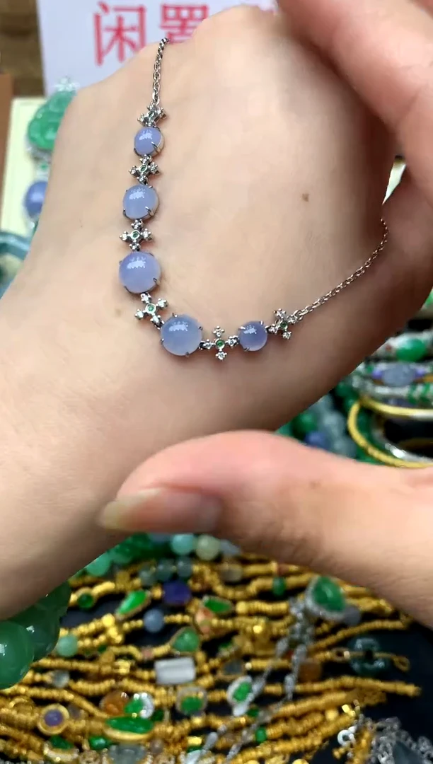 18K金镶嵌手串翡翠316-中国好珍宝