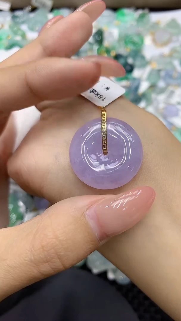 颈饰18K金镶嵌翡翠11111111