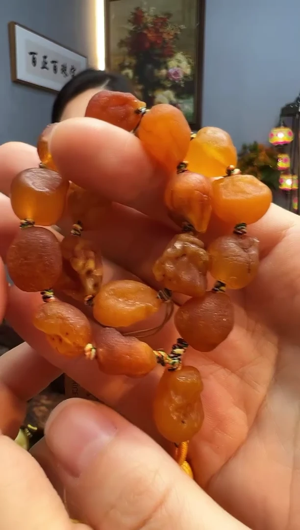 手链琥珀未镶嵌手持