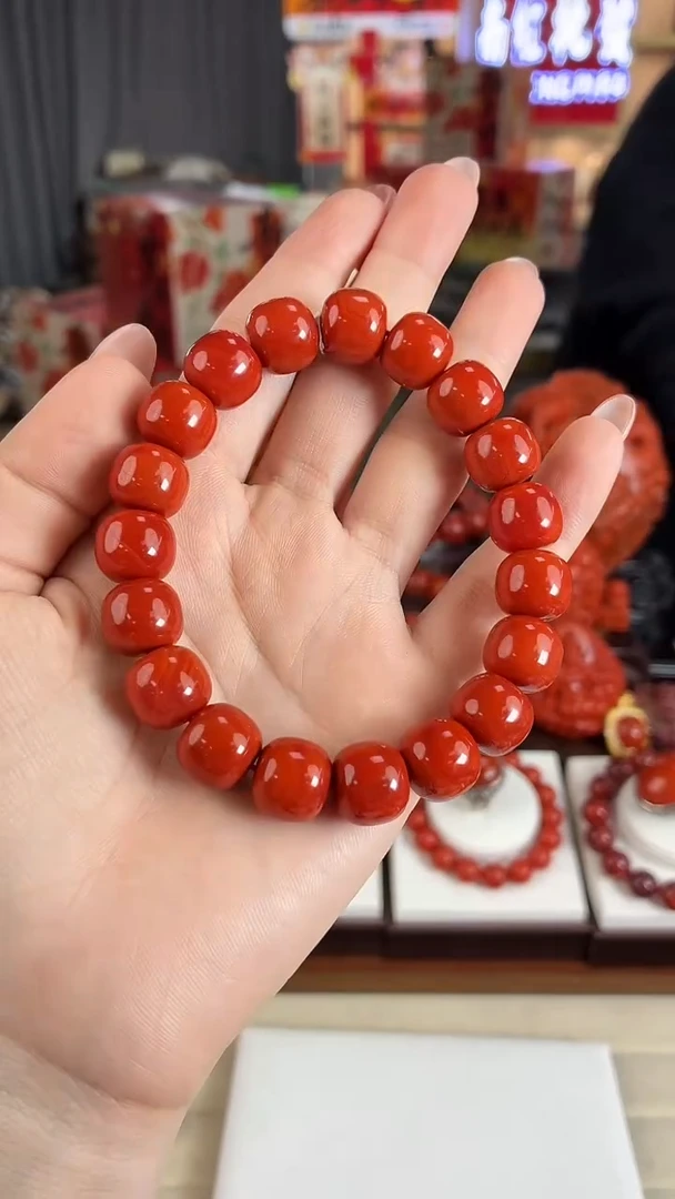未镶嵌瓦西老型手串12mm南红玛瑙（多样式发其一）