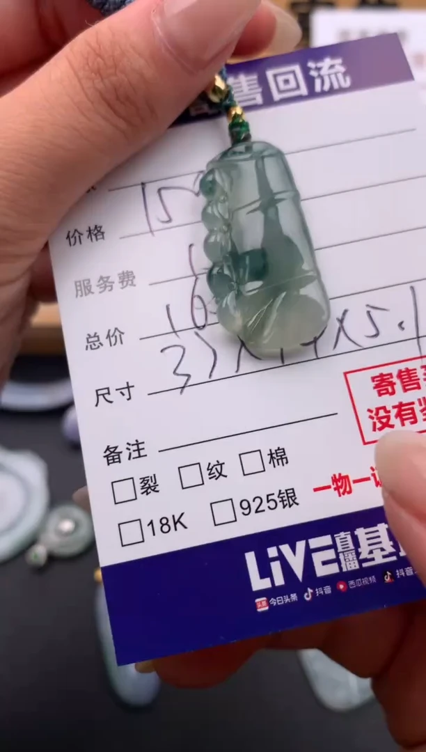 翡翠未镶嵌颈饰10134536