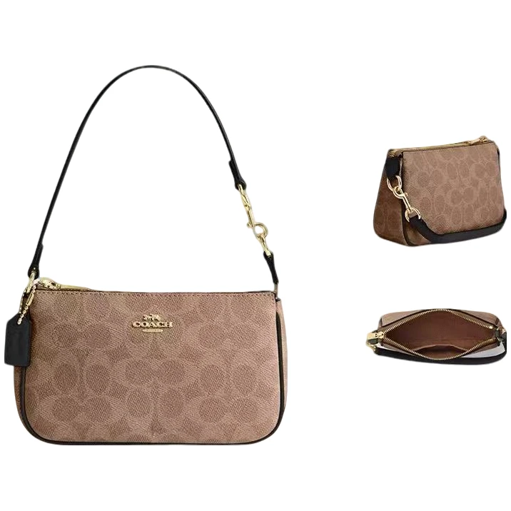 COACH蔻驰 Nolita 19 徽标拉链开合人造革 手提单肩包CW426 IMQRX