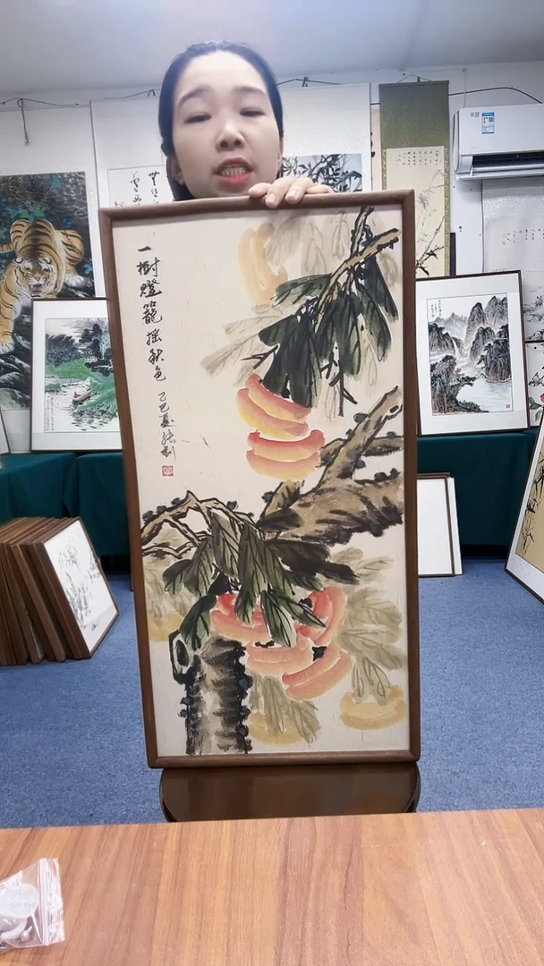 国画35*68实木画框顺丰包邮手绘