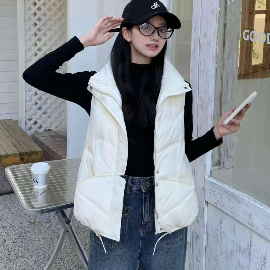 A03短款马甲立领羽绒服百搭休闲