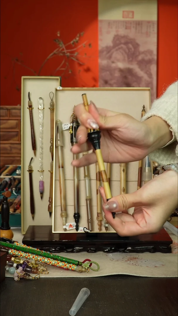 137号闪孤品高货毛笔链接 清水试笔 蘸墨不退