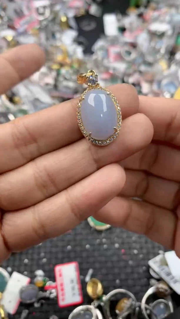 银S925镶嵌戒指翡翠888              4