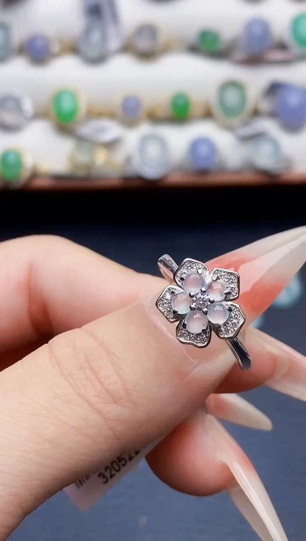 银S925镶嵌戒指翡翠1214