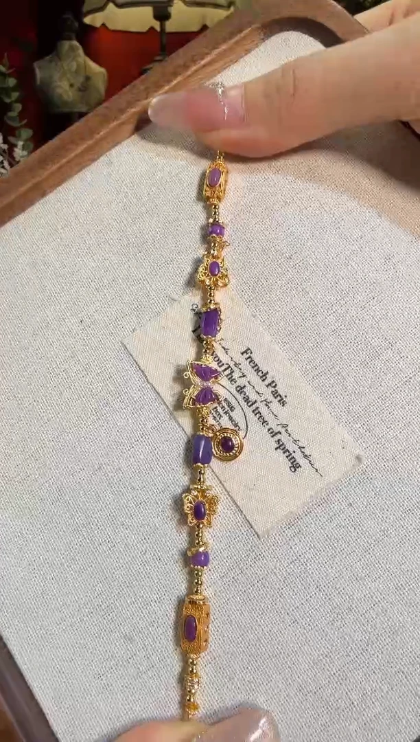 【闪购商品】苏纪石（舒俱来）手链银S925镶嵌蝴蝶多宝