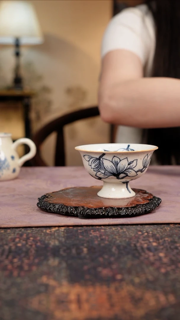 杯景德镇陶瓷杯碗柴烧多人