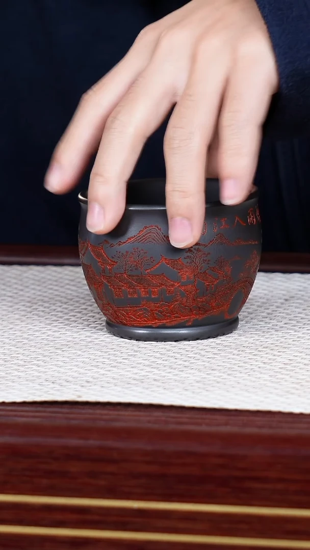 茶杯紫砂宜兴原矿紫砂 全手工制作