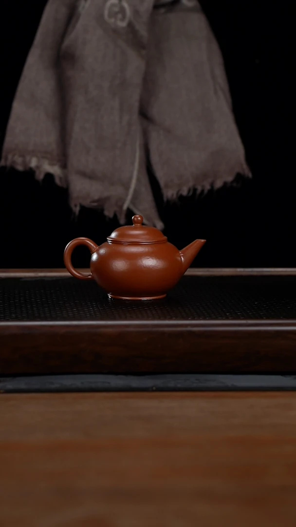 茶壶紫砂120cc小煤窑原矿朱泥水平18