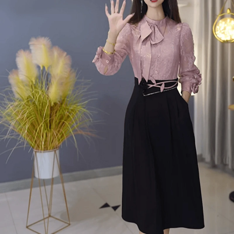 A233【连衣裙】2025秋季新款时尚优雅气质时尚减龄休闲高端连衣裙