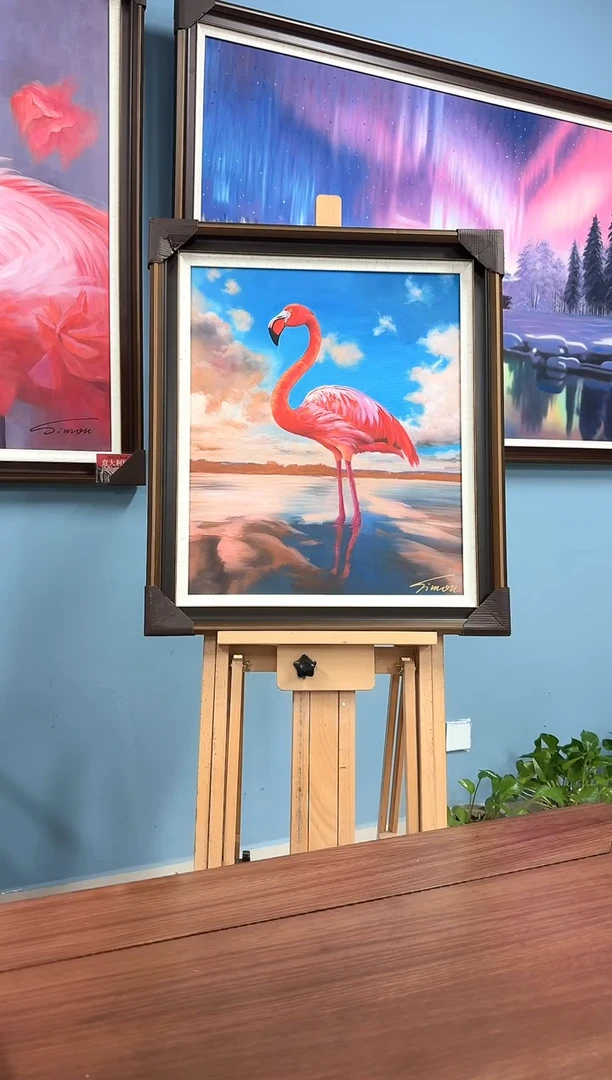 油画11火烈鸟-陶宗建-油画