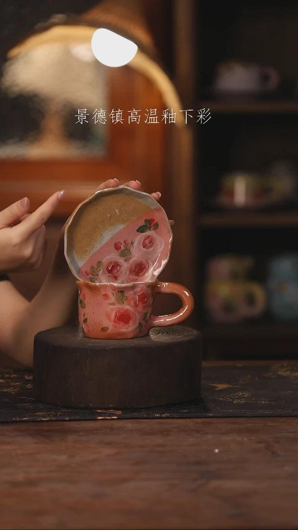 陶瓷景德镇高温釉下手绘陶瓷005