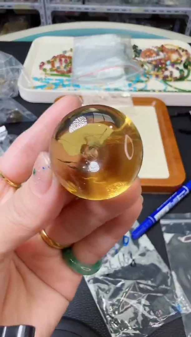 颈饰未镶嵌水晶高品金茶晶多样性发一AA6-