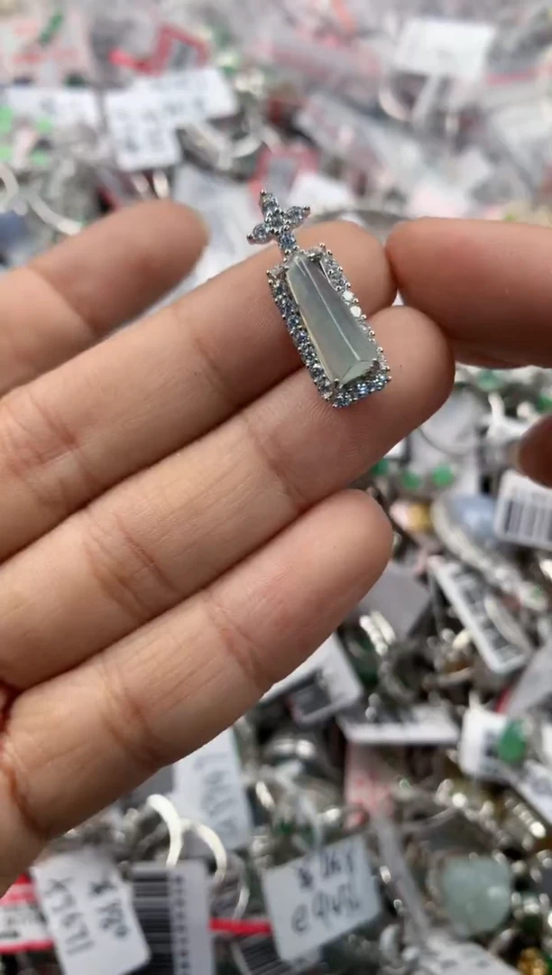 银S925镶嵌戒指翡翠12                4