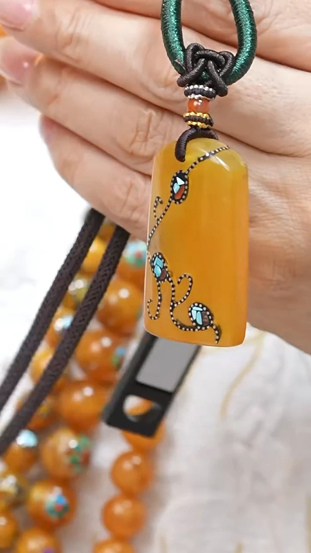 蜜蜡颈饰未镶嵌6088天然蜜蜡珠宝奇石全部保真1