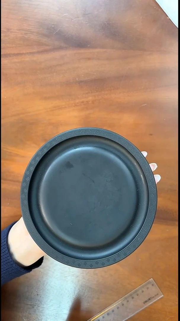 龙潭坑回纹圆形砚sy15