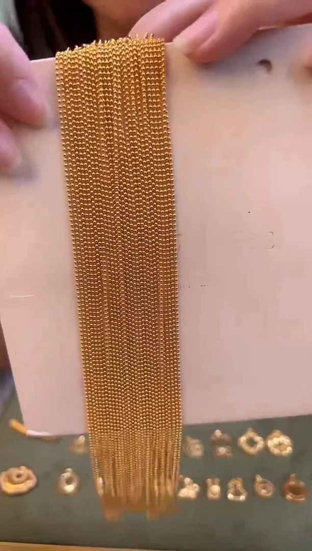 50cm固定不可调节光面珠珠链1.83g（多样性发货）