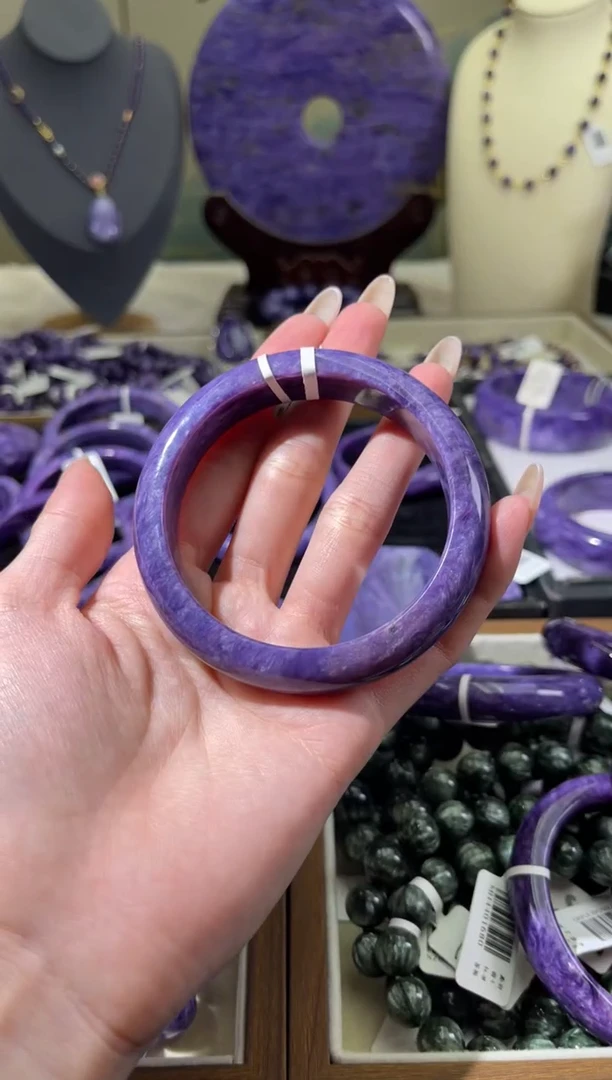 未镶嵌查罗石（紫龙晶）手镯A*c60
