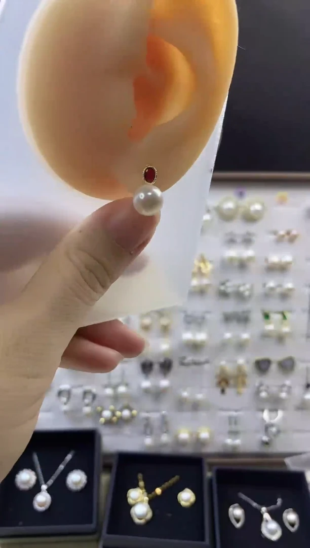 合金耳饰淡水珍珠217