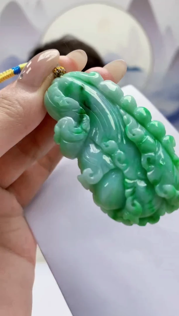 定制翡翠未镶嵌5159MM-毛货挂件16