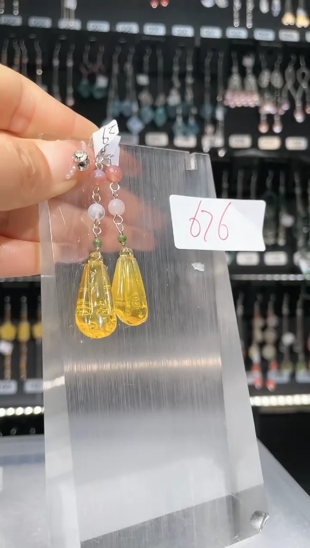 【闪购商品】紫晶耳饰银S925镶嵌喜欢拍