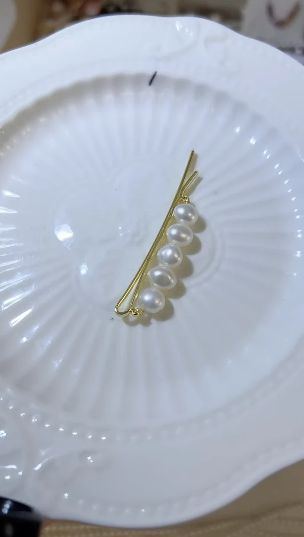 未镶嵌发饰淡水珍珠珍珠发夹