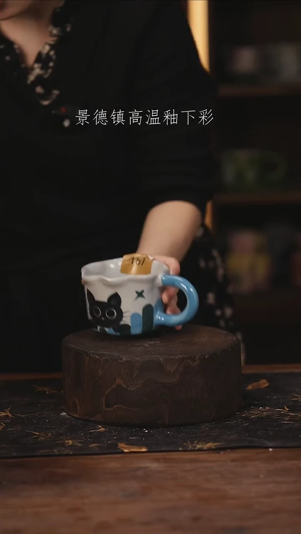 陶瓷景德镇高温釉下手绘陶瓷@L167@