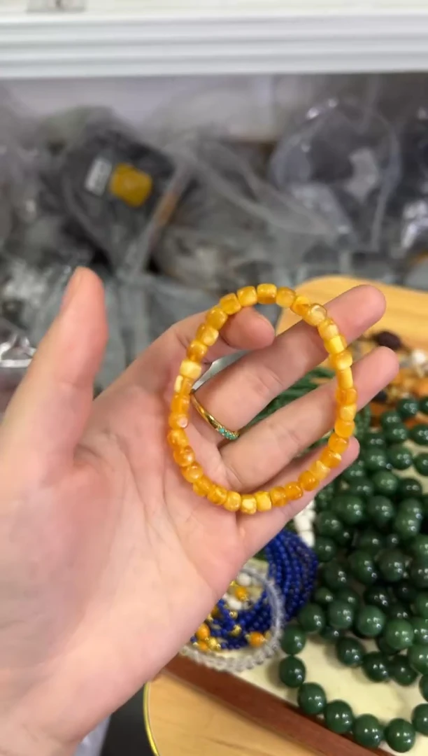 【闪购商品】蜜蜡手链未镶嵌回流蜜蜡不完美随行手链[978]
