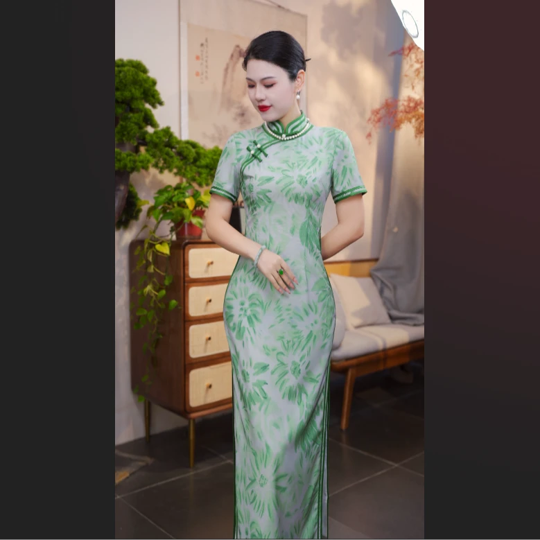 半生浮梦 2025新款改良旗袍气质日常优雅经典旗袍修身复古显瘦