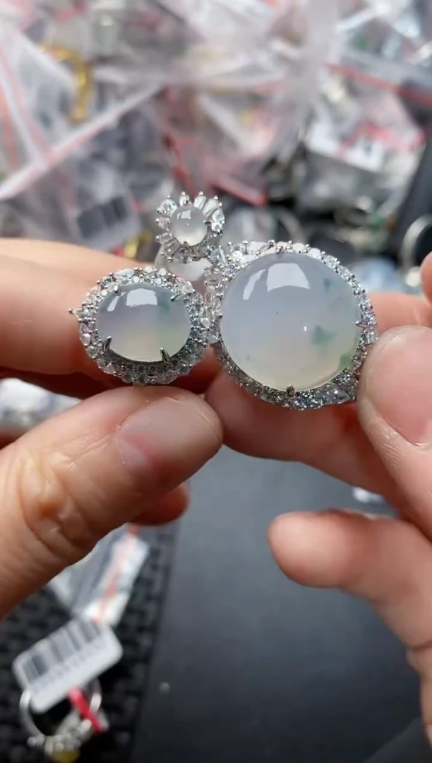 银S925镶嵌戒指翡翠101010