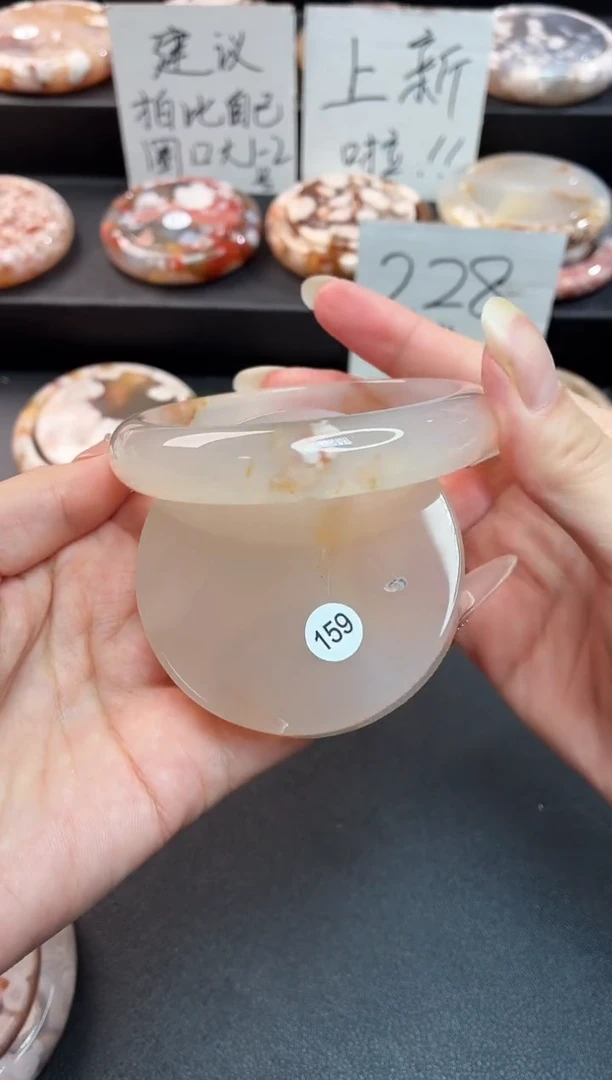 手镯玛瑙/玉髓未镶嵌石英质玉62圈(赠送镯心)圈口建议拍大