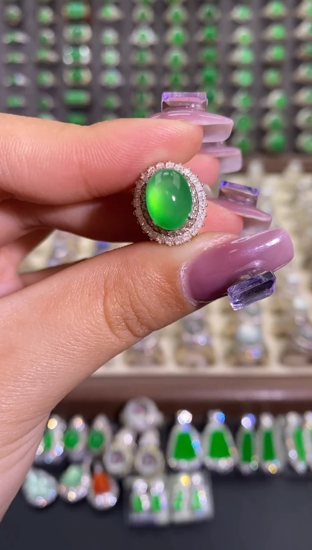 未镶嵌戒指翡翠天然缅甸A货翡翠未镶嵌 粉丝福利