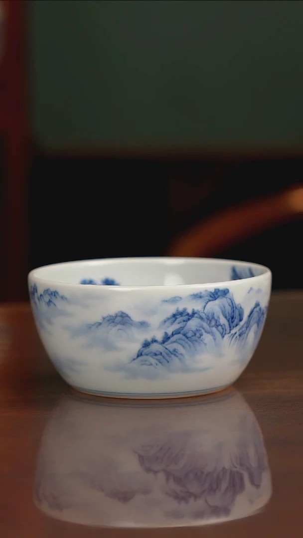 E****s景琳藏青花山水主人杯