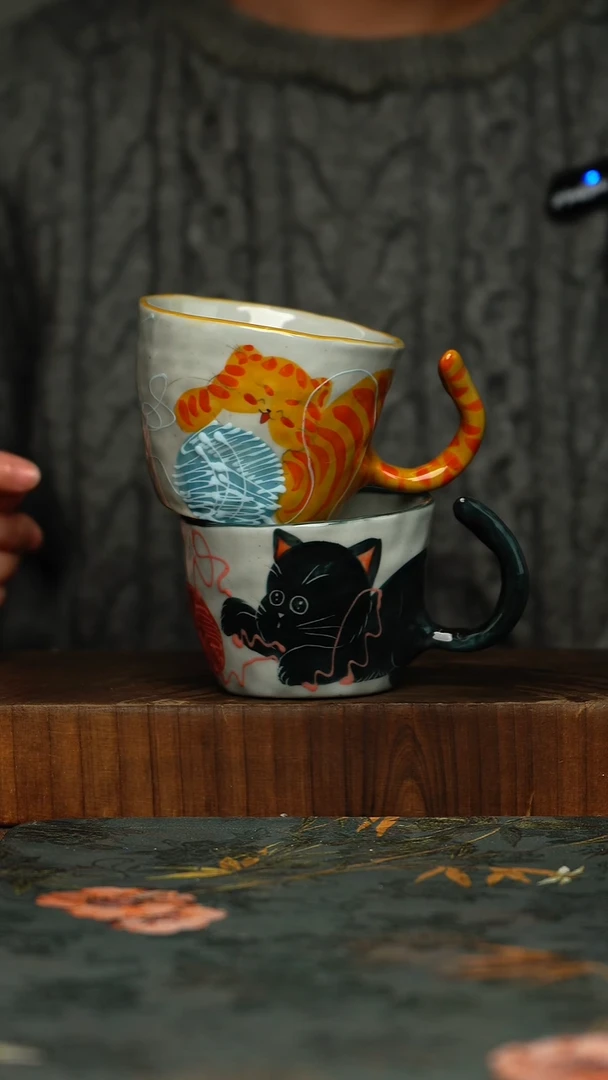 瓷片釉下彩手工手绘同款