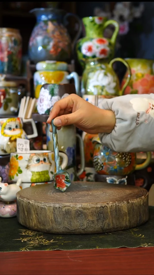 陶瓷80景德镇手工手绘釉下彩