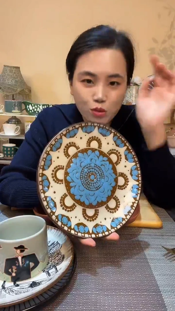 瓷片8英寸盘 微瑕介意勿拍