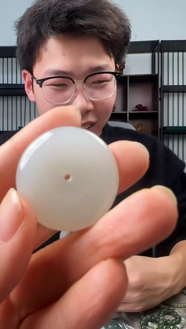 颈饰未镶嵌和田玉Y**呦和田玉平安扣32mm