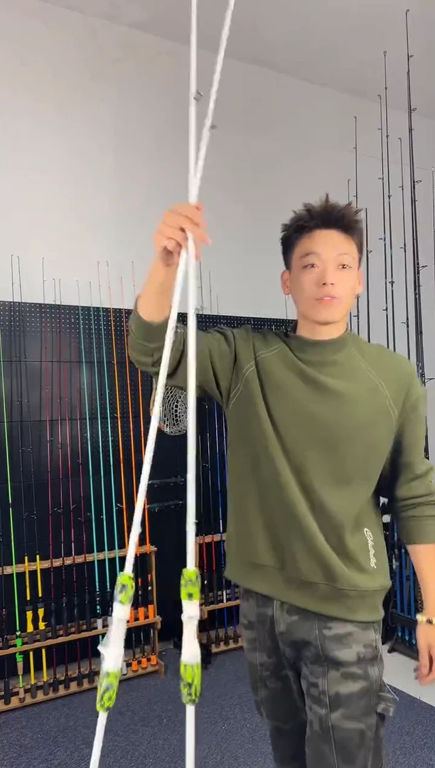 2.1m玻璃钢绿色迷彩1.8米枪柄（瑕疵尾货竿，没有售后，介意勿拍）