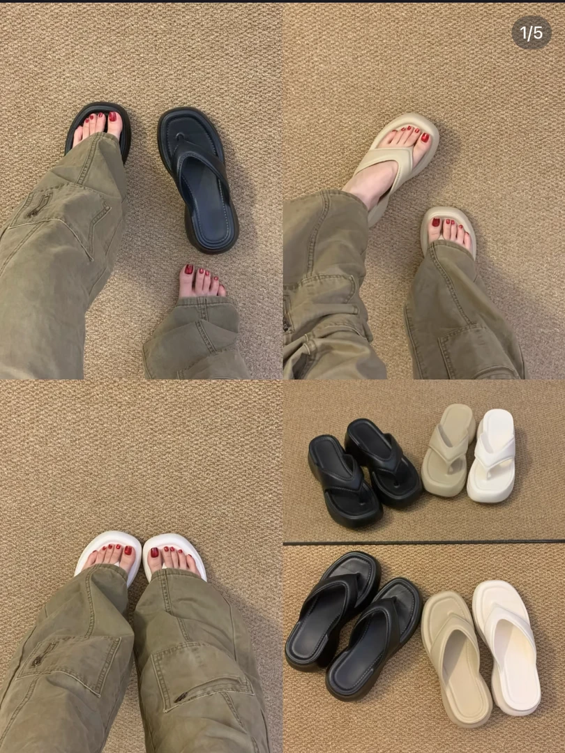 显瘦显高人字拖夹脚拖鞋松弛chill女鞋外穿夏季沙滩鞋凉拖凉鞋