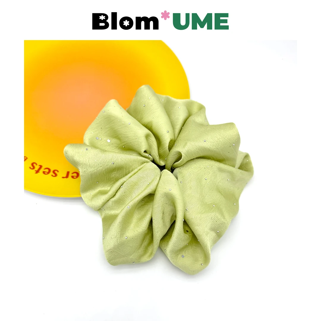 BlomUME浅绿色满天星细闪大肠圈春夏穿搭必备周末发圈大肠韩系