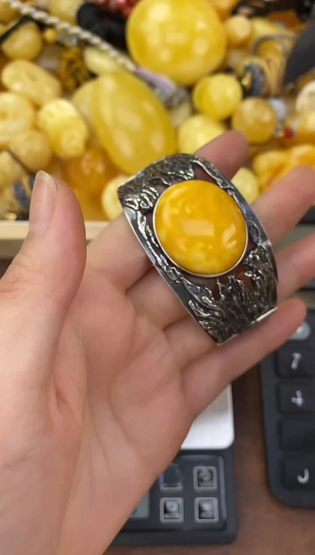 裸石琥珀未镶嵌天然琥珀蜜蜡