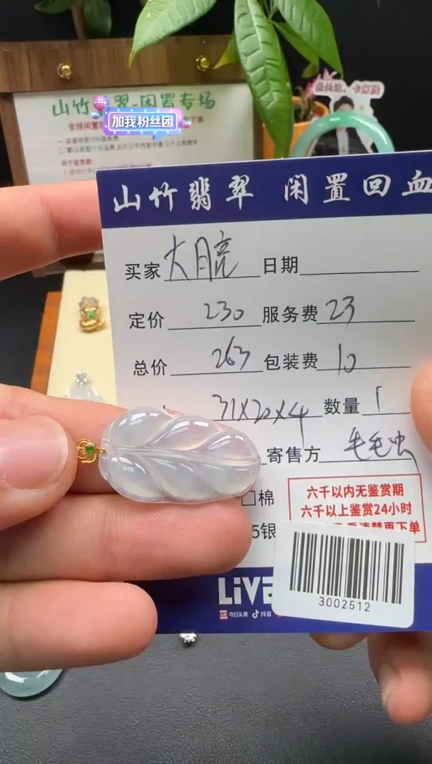 颈饰18K金镶嵌翡翠大***啦3002512