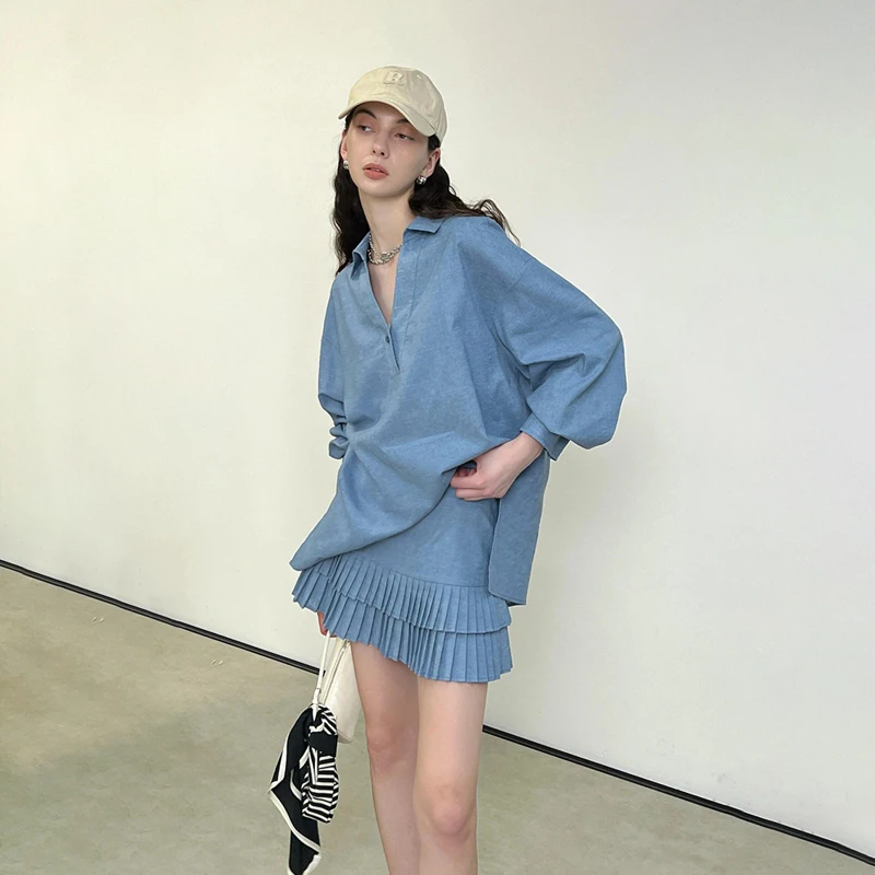 2025夏季爆款巨好看的一整套高级小众不撞款亚麻上衣两件套装裙女