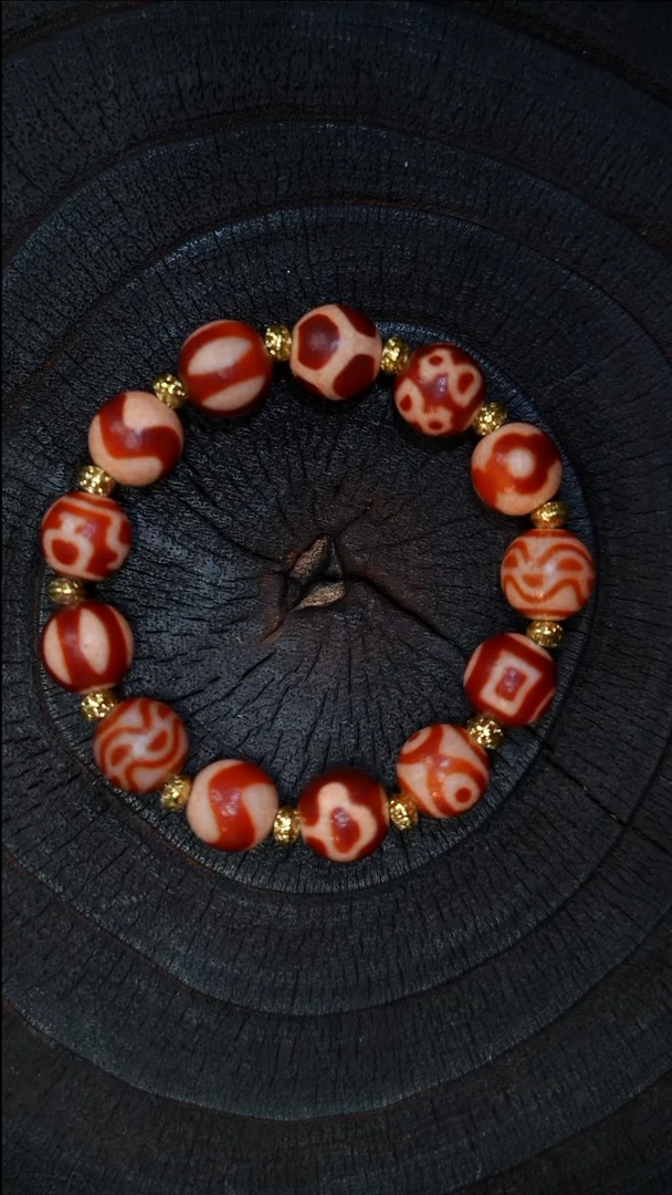 未镶嵌手链玛瑙/玉髓（覆膜）条纹玛瑙