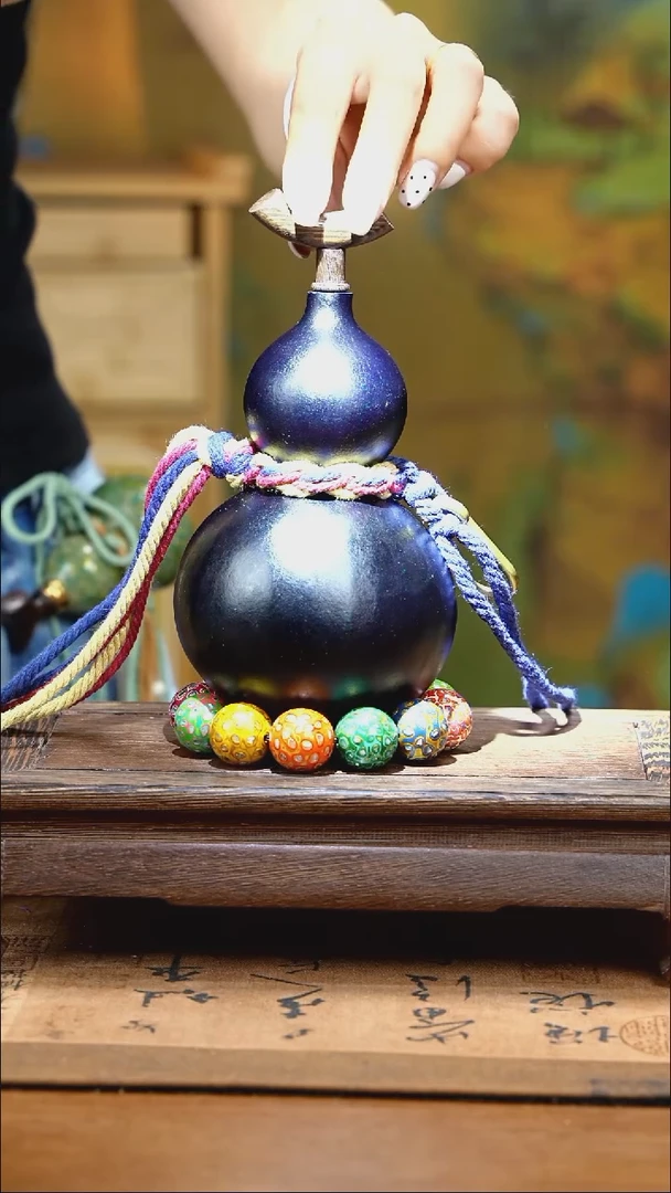 XB107大漆酒葫芦不包手串