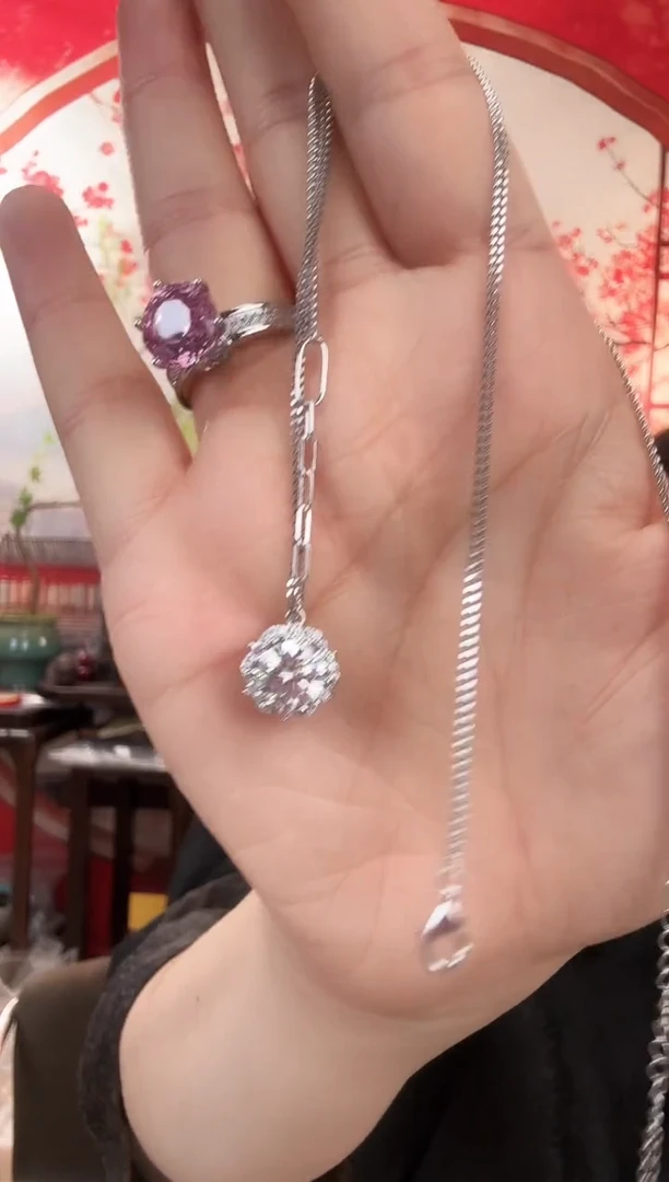 主播定制链接太阳花吊坠