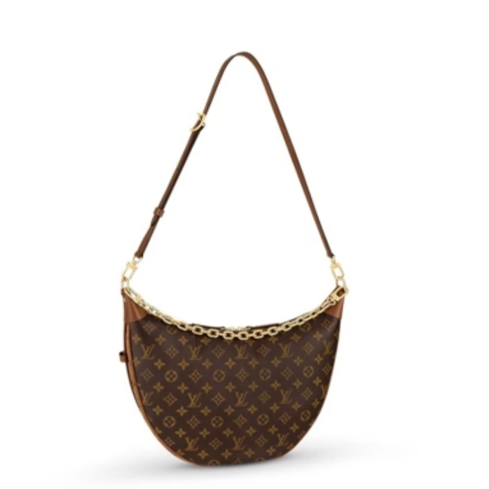 全新未使用 LouisVuitton/路易威登 小花双双 大豌豆月亮包 老花