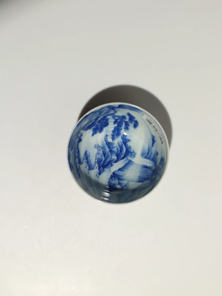 【双十二专属福利】溢珍堂内青花宝石红雪景单杯纯手工手绘高端陶瓷